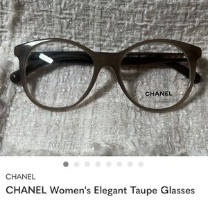 CHANEL Women's Elegant Taupe Glasses